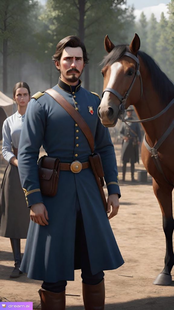 AI rendered image of character from Blue Honor, Evan. 
